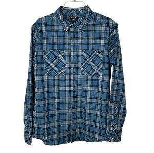 Hurley Men's Flannel‎ Shirt Button Down Long Sleeve Blue Cotton Blend S NWT